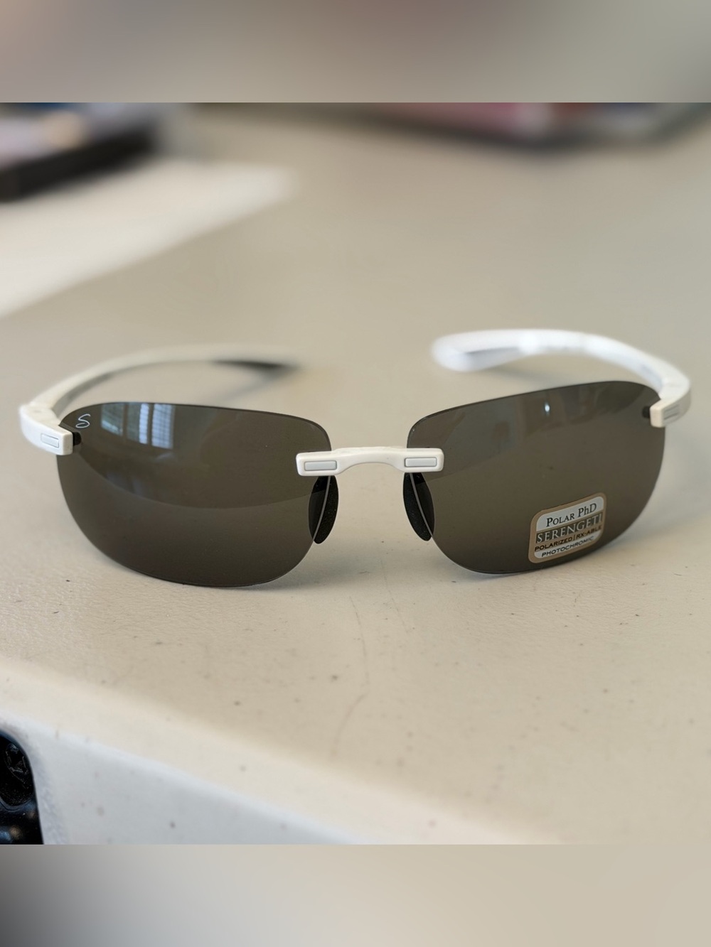 New Serengeti Polarized Cielo 7475 Sport Polar PhD • White/CPG • Sunglasses